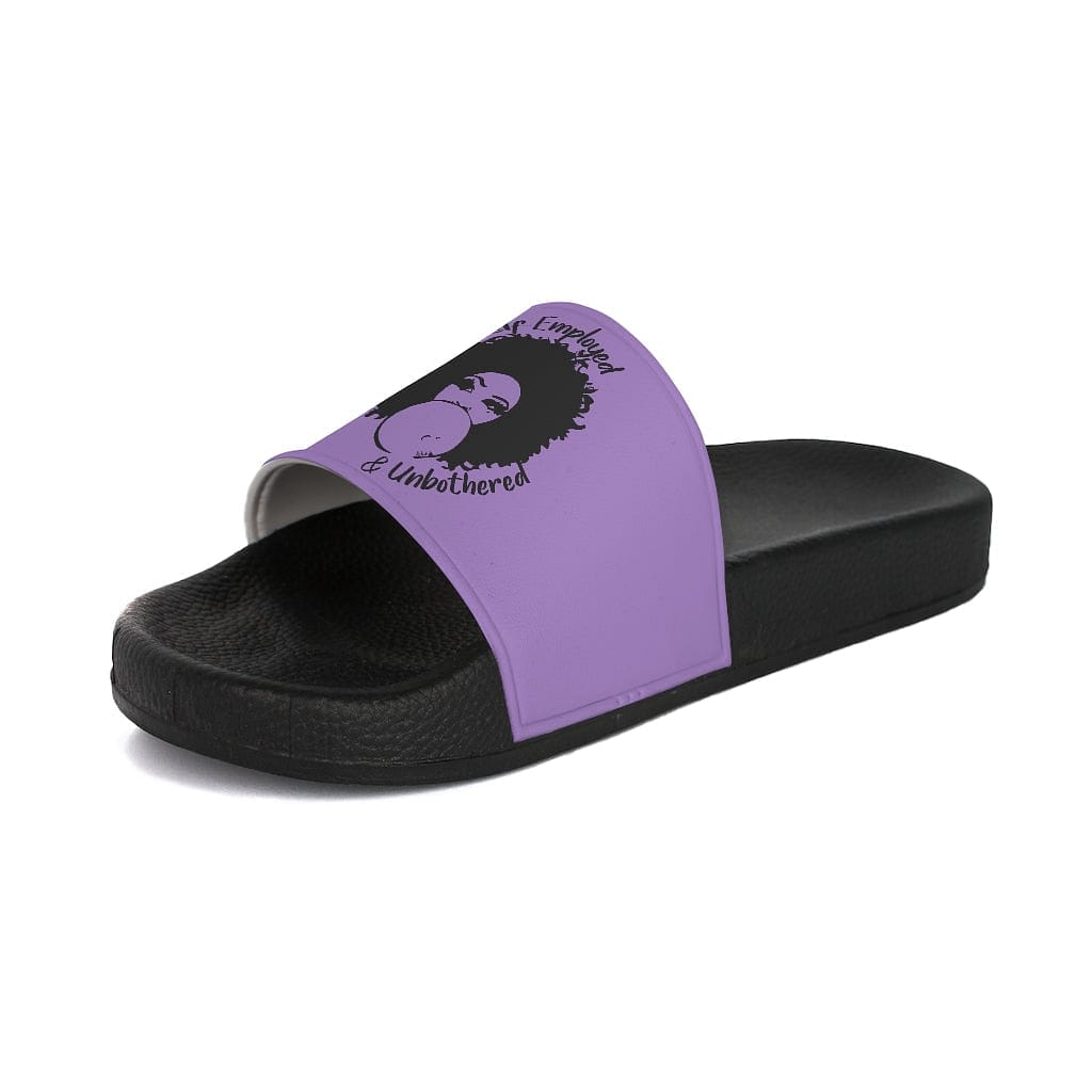 Self-Employed & Unbothered Women's Slide Sandals - Purple - Entrepreneur Life