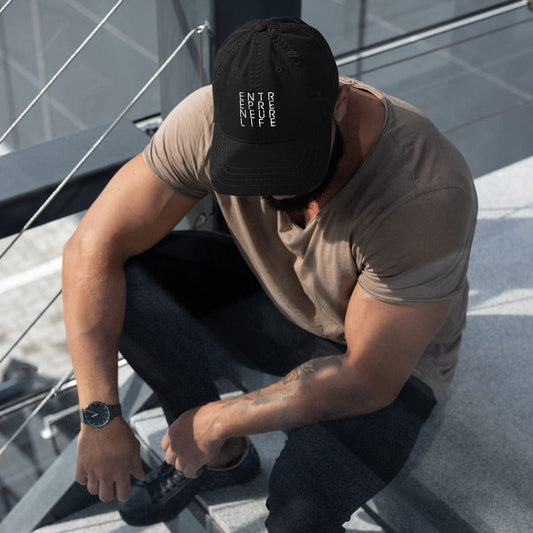 Entrepreneur Life Distressed Dad Hat - Entrepreneur Life