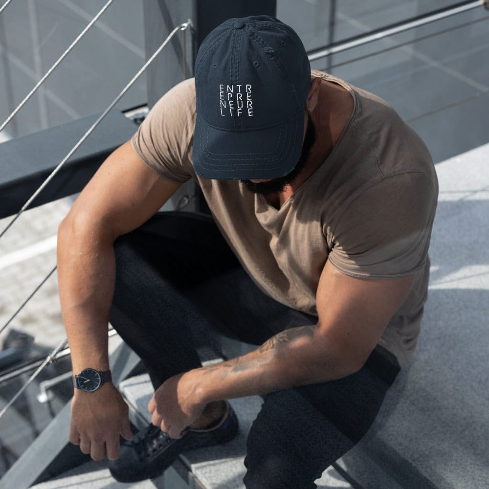 Entrepreneur Life Distressed Dad Hat - Entrepreneur Life