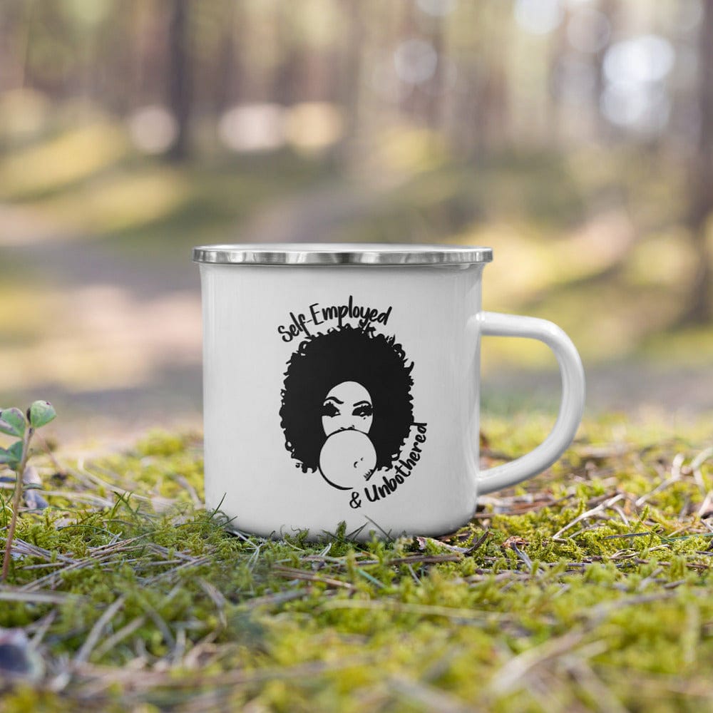 Self- Employed & Unbothered Enamel Mug - Entrepreneur Life