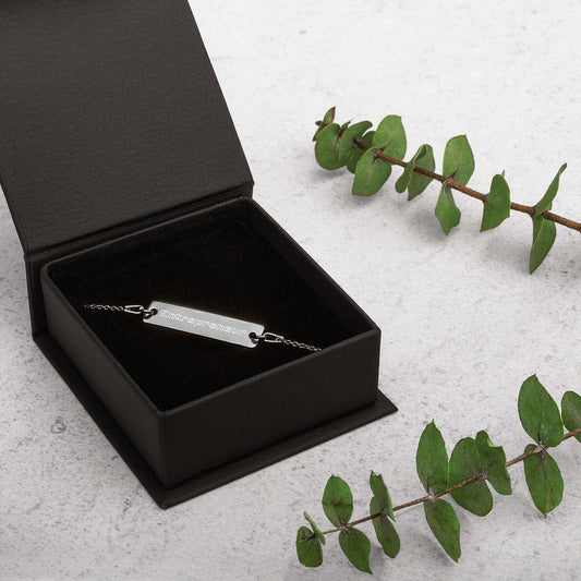 Entrepreneur Engraved Silver Bar Chain Bracelet - Entrepreneur Life