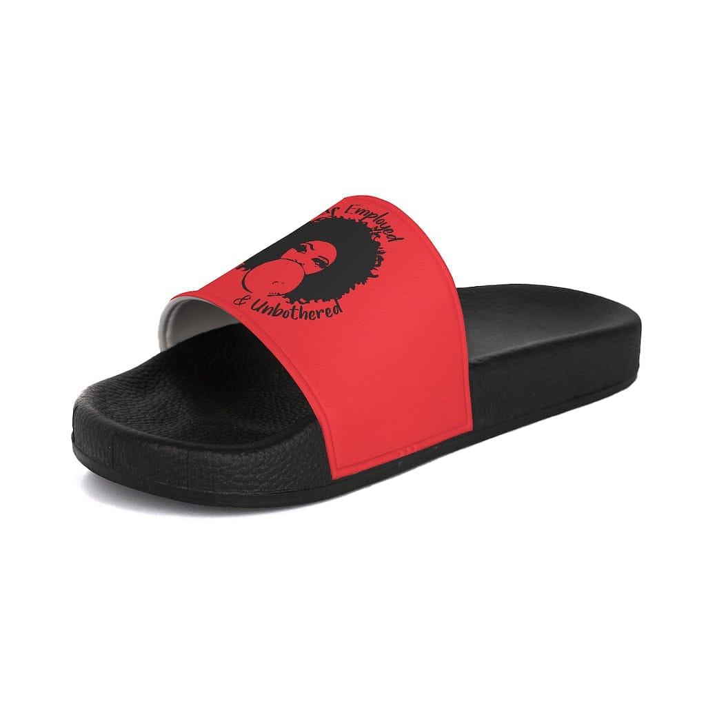 Self-Employed & Unbothered Women's Slide Sandals - Red - Entrepreneur Life