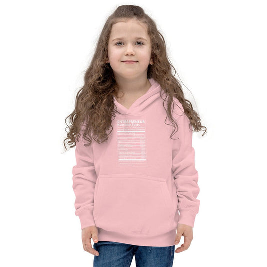 Entrepreneur Life Nutrition Facts Kids Hoodie - Entrepreneur Life