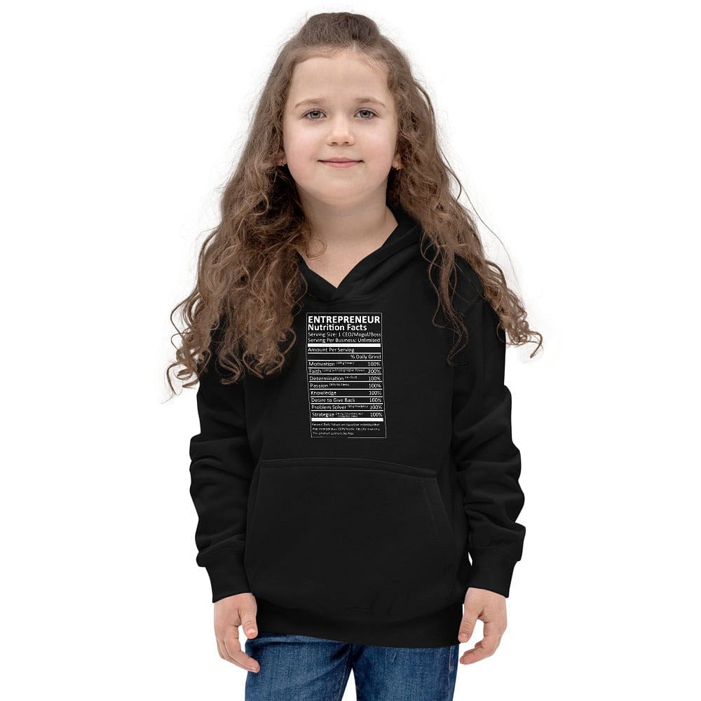 Entrepreneur Life Nutrition Facts Kids Hoodie - Entrepreneur Life