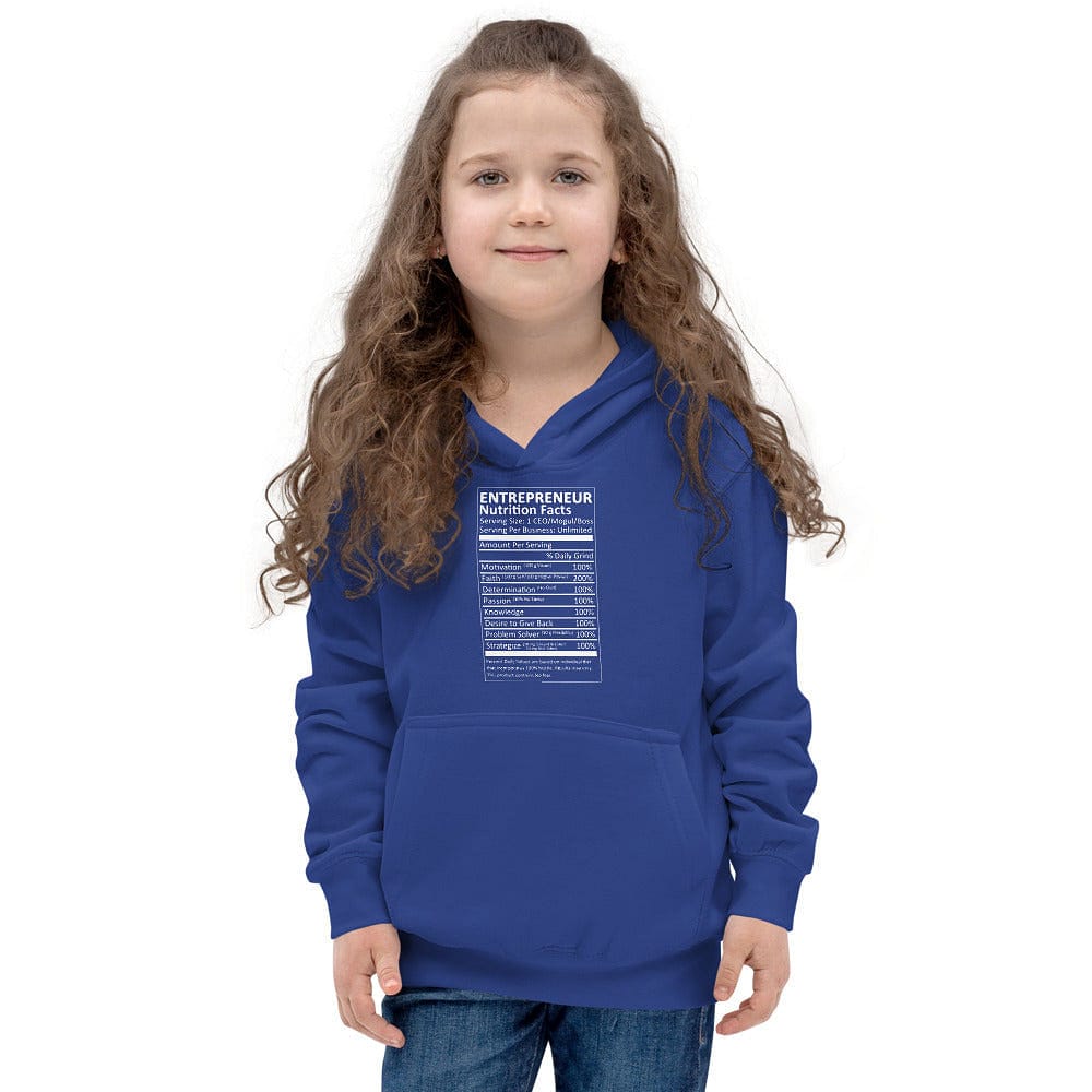 Entrepreneur Life Nutrition Facts Kids Hoodie - Entrepreneur Life