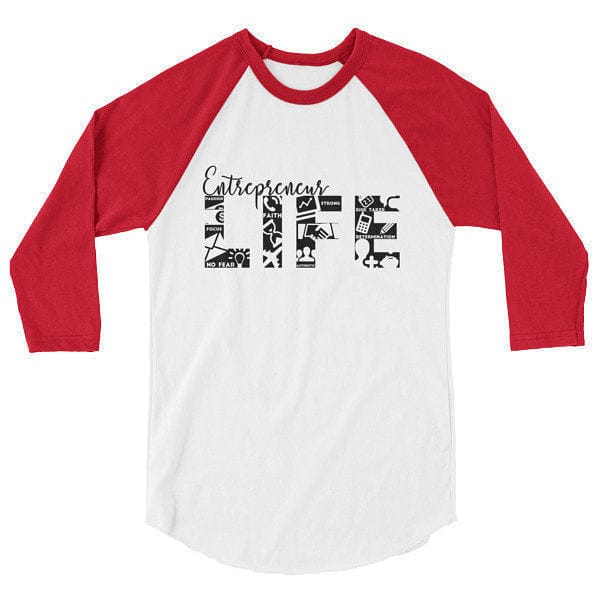 Entrepreneur Life Raglan red