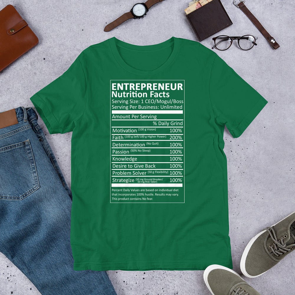 Entrepreneur Life Nutritioin Facts Short-Sleeve Unisex T-Shirt - Entrepreneur Life