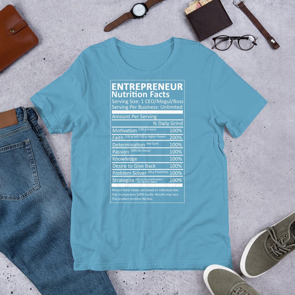 Entrepreneur Life Nutritioin Facts Short-Sleeve Unisex T-Shirt - Entrepreneur Life