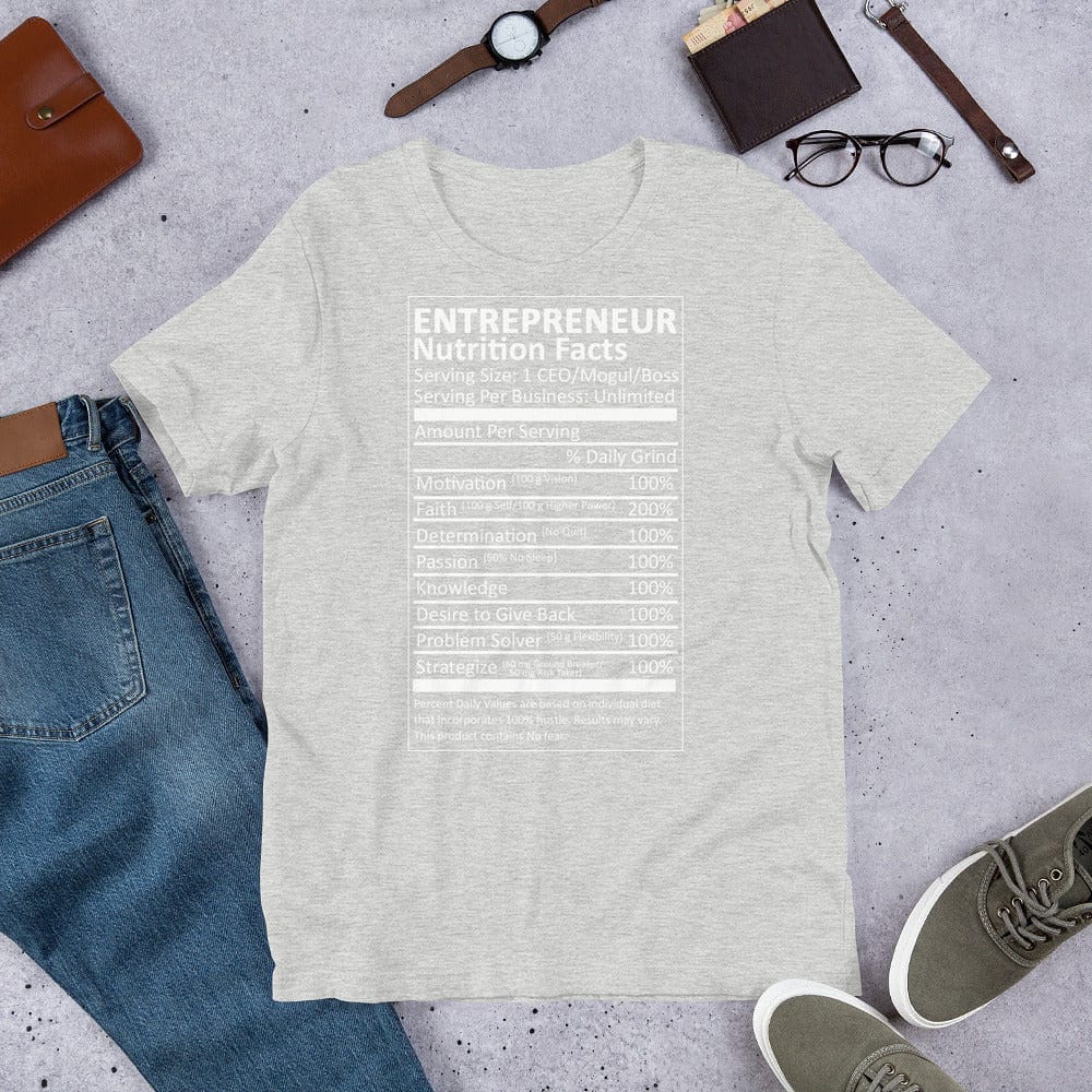 Entrepreneur Life Nutritioin Facts Short-Sleeve Unisex T-Shirt - Entrepreneur Life