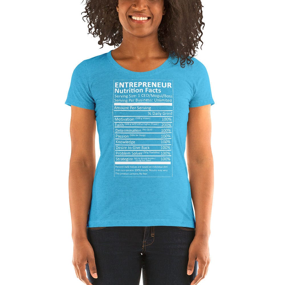 Entrepreneur Life Nutrition Facts Women's Short Sleeve Tee - Entrepreneur Life