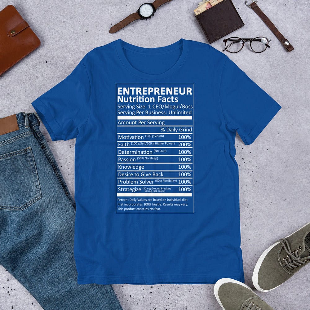 Entrepreneur Life Nutritioin Facts Short-Sleeve Unisex T-Shirt - Entrepreneur Life