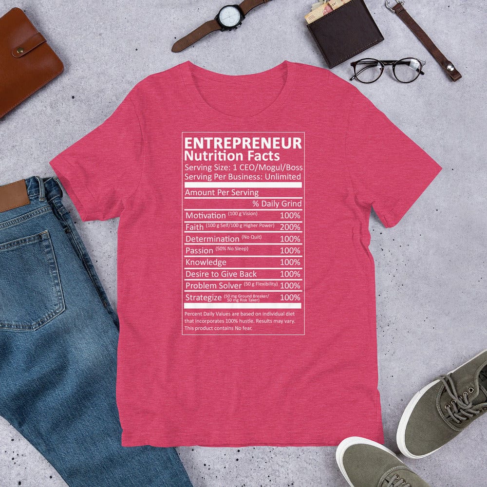 Entrepreneur Life Nutritioin Facts Short-Sleeve Unisex T-Shirt - Entrepreneur Life