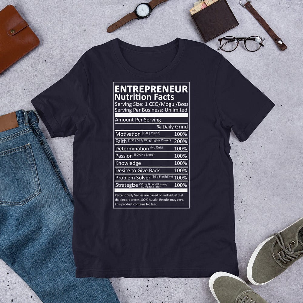 Entrepreneur Life Nutritioin Facts Short-Sleeve Unisex T-Shirt - Entrepreneur Life