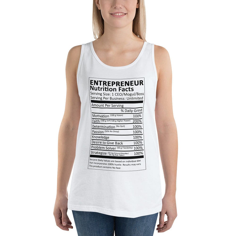 Entrepreneur Life Nutrition Facts Women's Tank Top - Light Colors - Entrepreneur Life