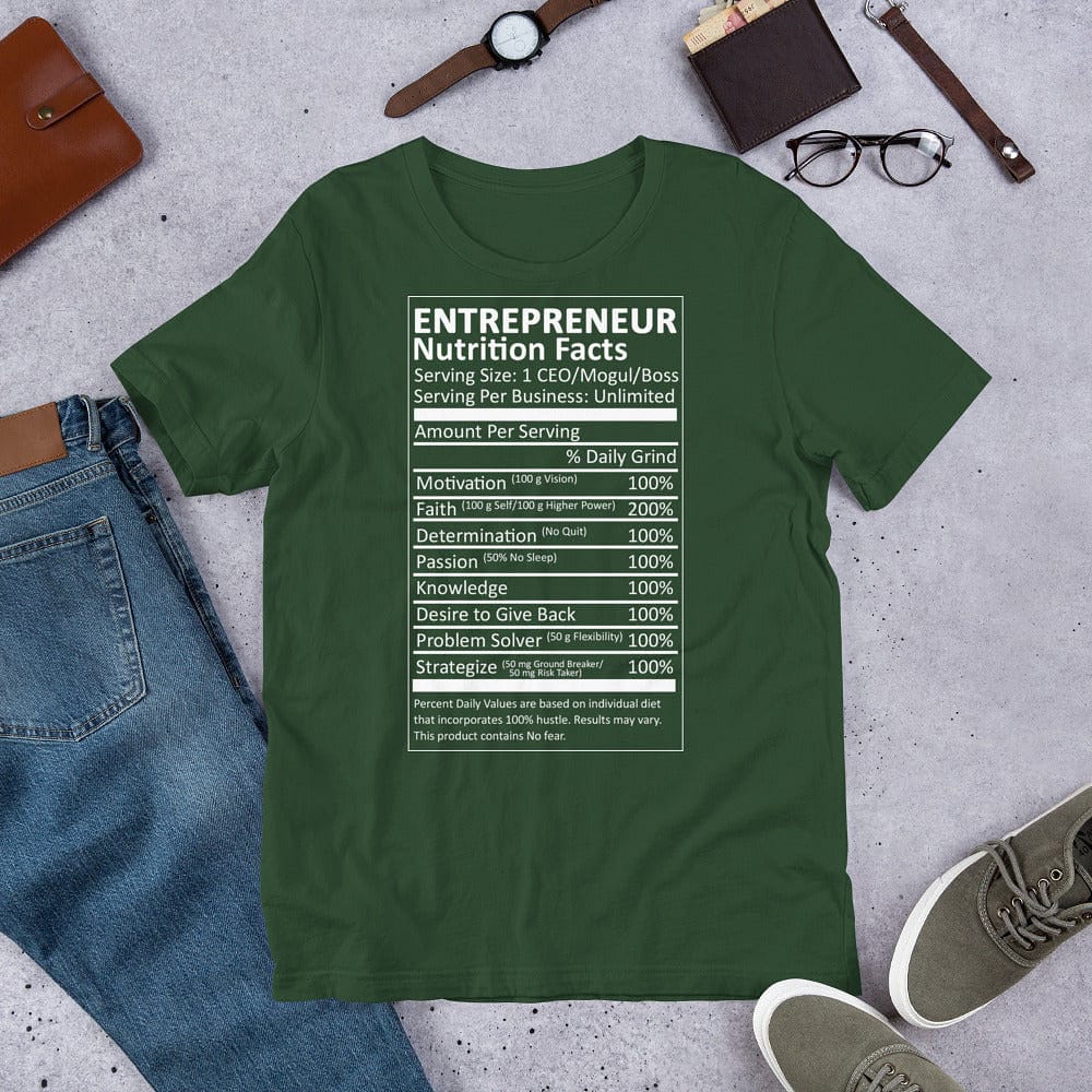 Entrepreneur Life Nutritioin Facts Short-Sleeve Unisex T-Shirt - Entrepreneur Life