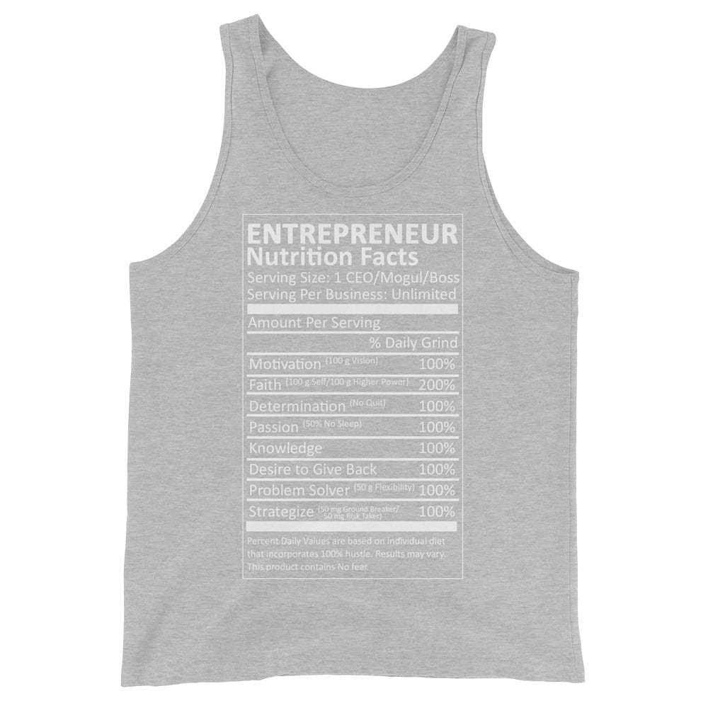 Entrepreneur Life Nutrition Facts Women's Tank Top - Dark Colors - Entrepreneur Life