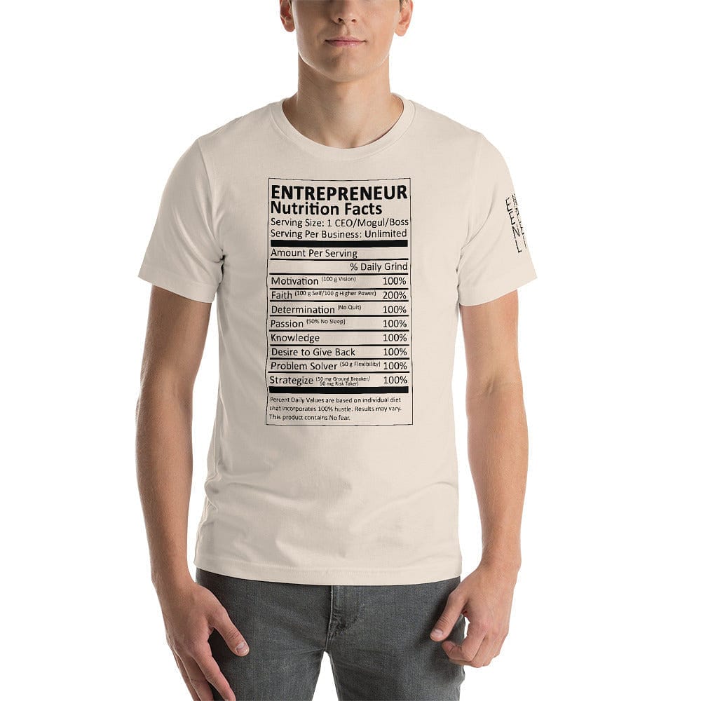 Entrepreneur Life Nutrition Facts White Short-Sleeve Unisex T-Shirt - Entrepreneur Life