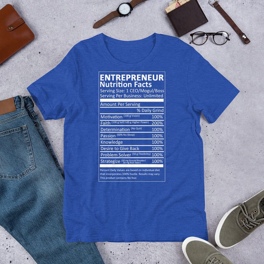 Entrepreneur Life Nutritioin Facts Short-Sleeve Unisex T-Shirt - Entrepreneur Life