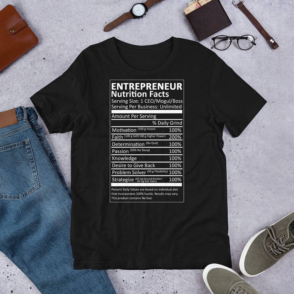 Entrepreneur Life Nutritioin Facts Short-Sleeve Unisex T-Shirt - Entrepreneur Life