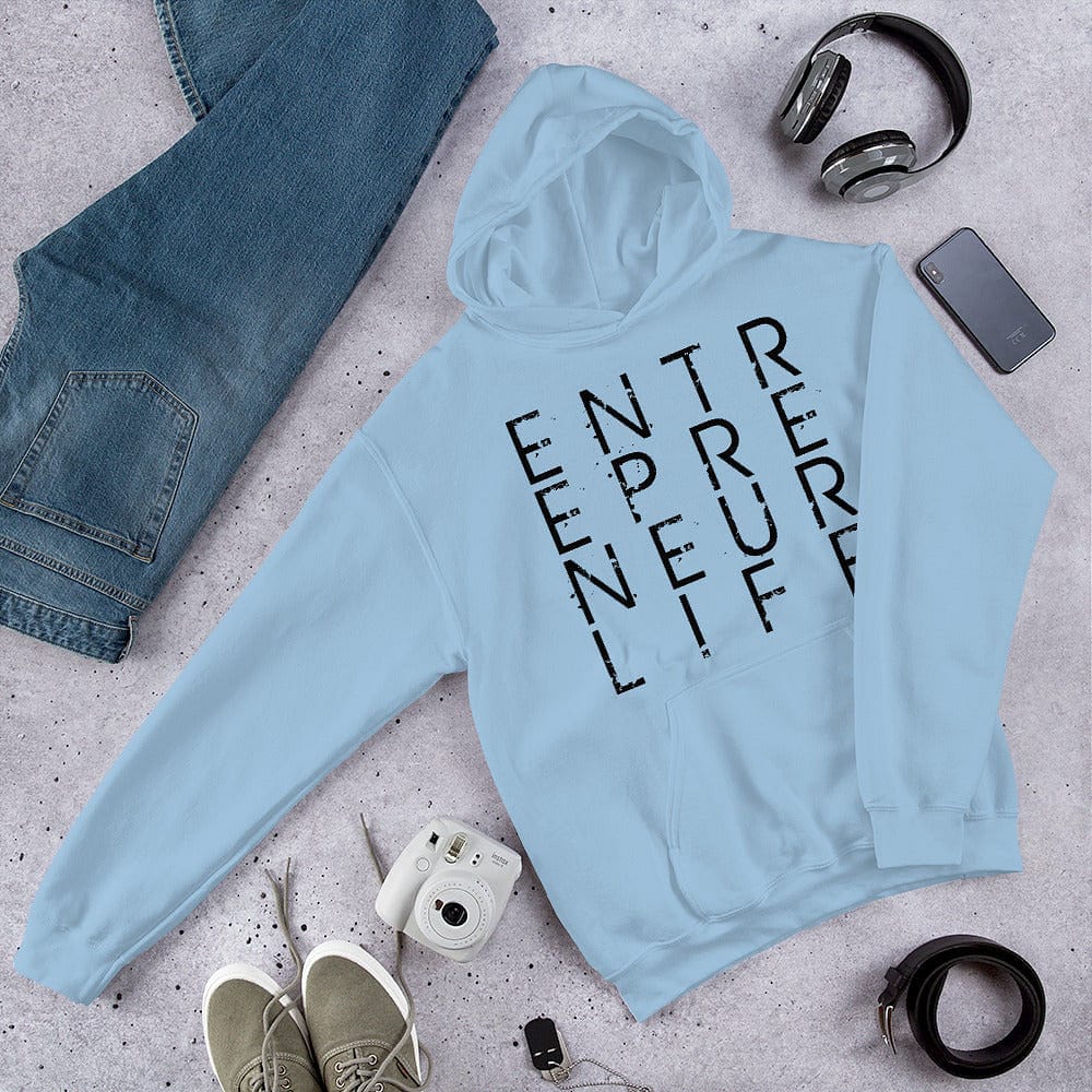 Entrepreneur Life Logo Unisex Hoodie - Black Print - Entrepreneur Life