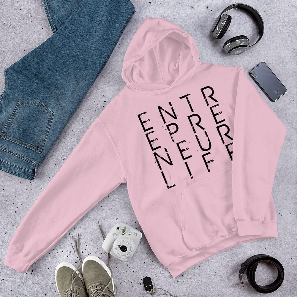 Entrepreneur Life Logo Unisex Hoodie - Black Print - Entrepreneur Life