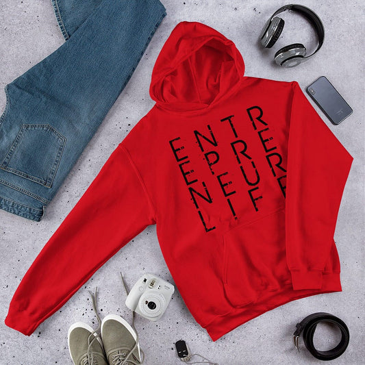 Entrepreneur Life Logo Unisex Hoodie - Black Print - Entrepreneur Life