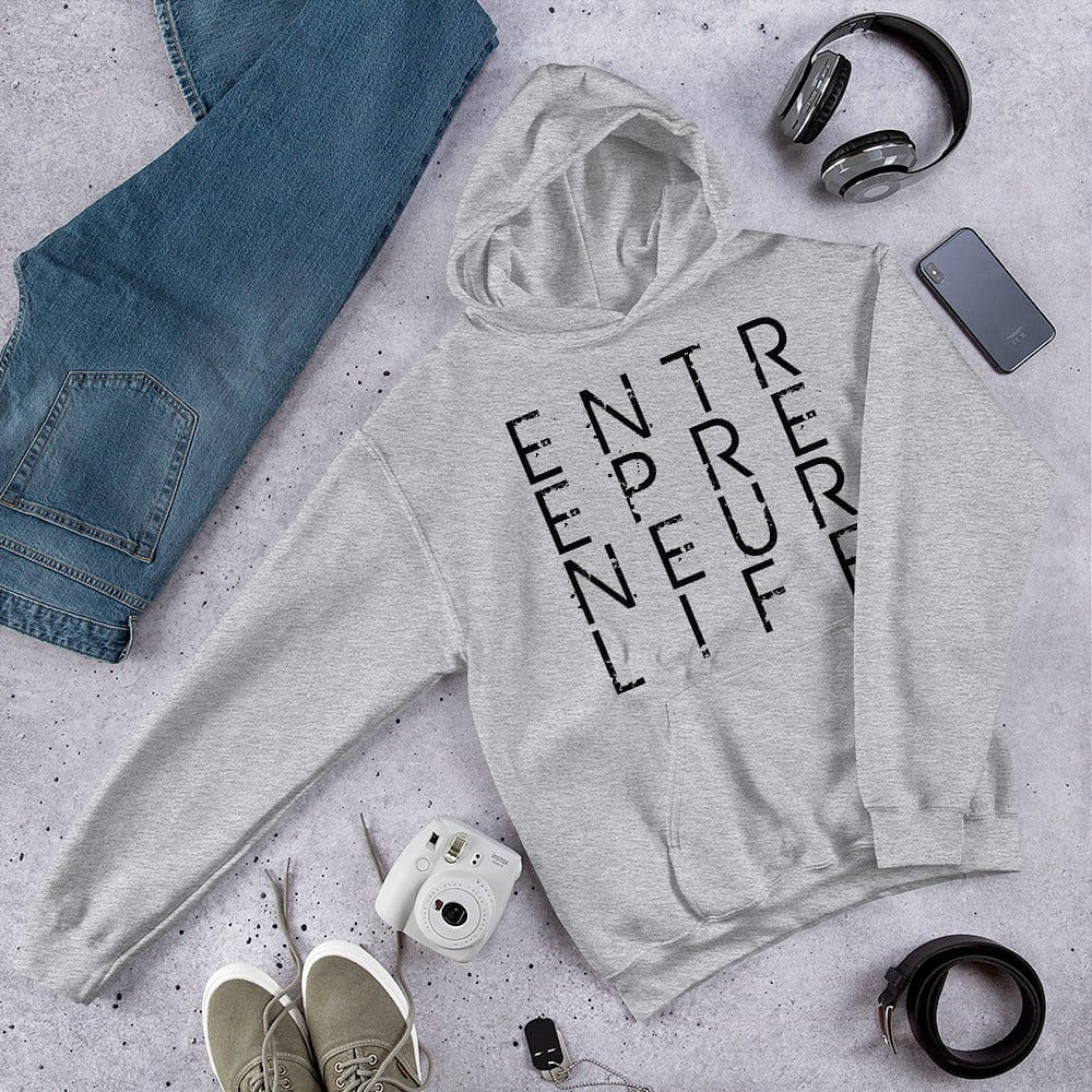 Entrepreneur Life Logo Unisex Hoodie - Black Print - Entrepreneur Life