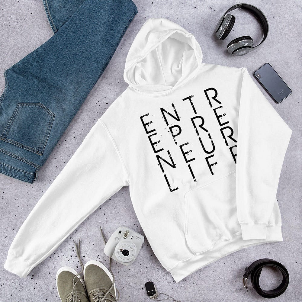 Entrepreneur Life Logo Unisex Hoodie - Black Print - Entrepreneur Life
