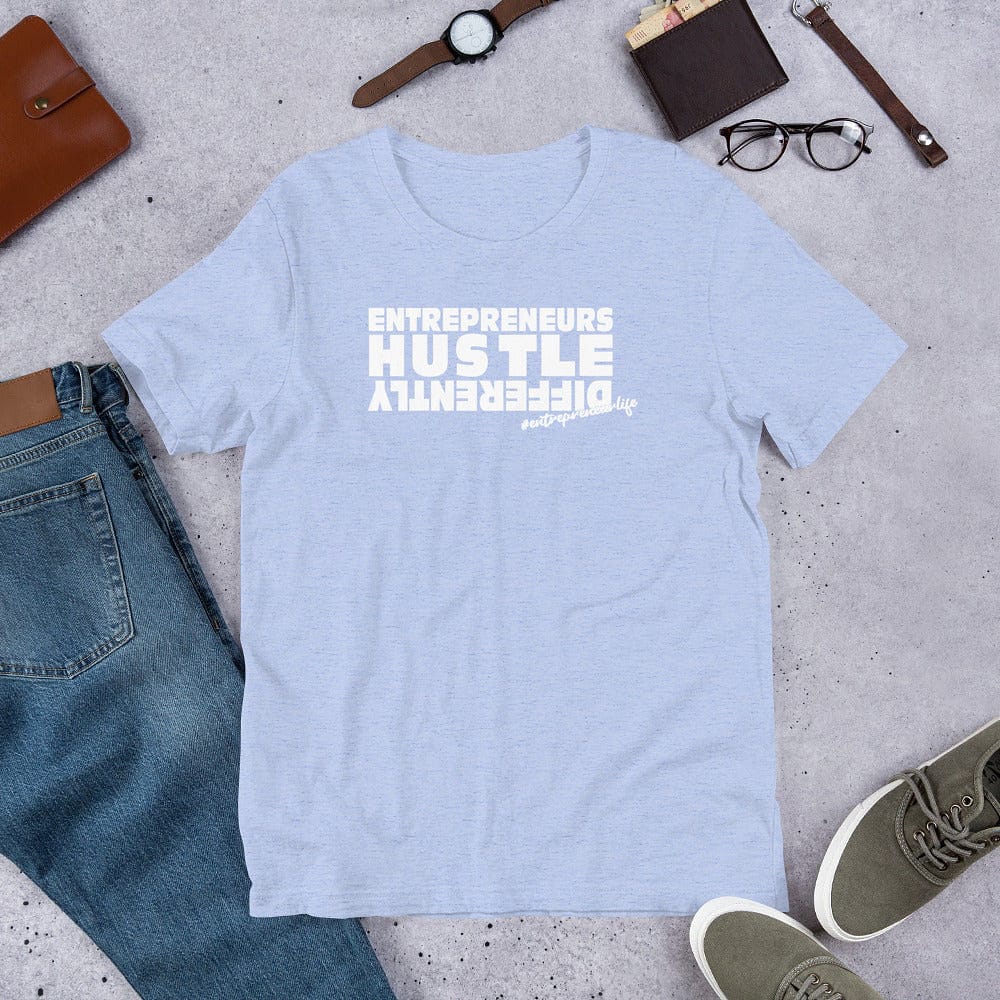 Hustle (white print) Short-Sleeve Unisex T-Shirt - Entrepreneur Life