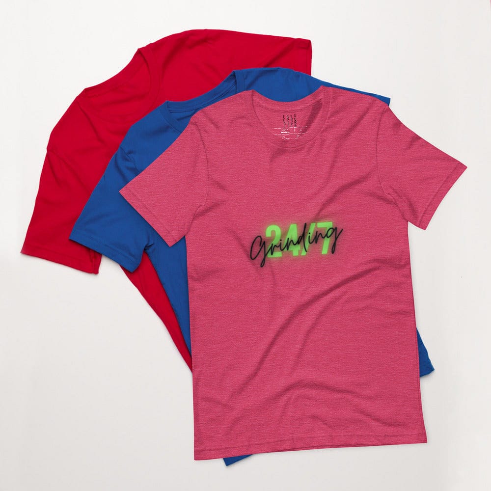 Grinding 24/7 - Short-sleeve unisex t-shirt - Entrepreneur Life