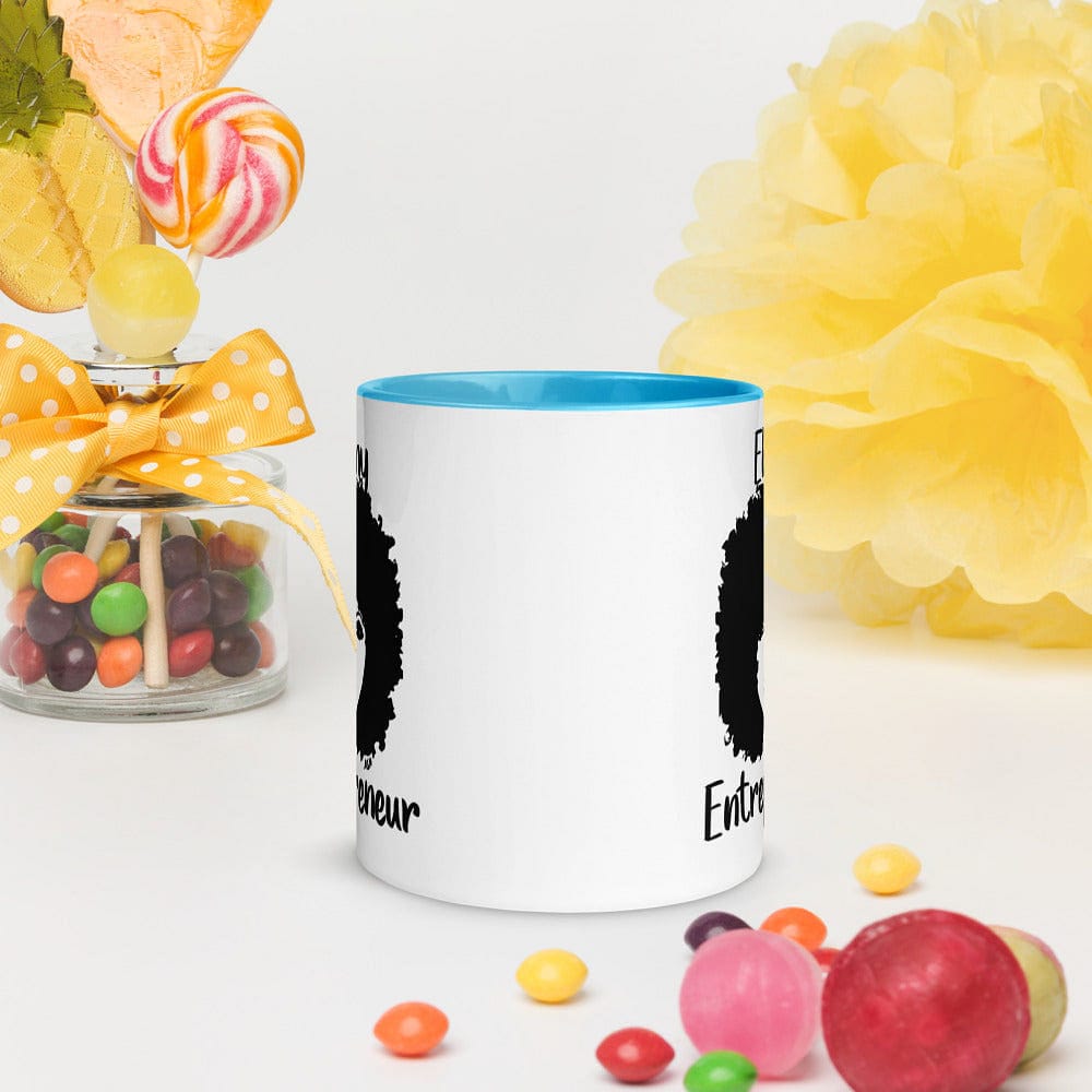 Ebony Entrepreneur Mug with Color Inside - Entrepreneur Life