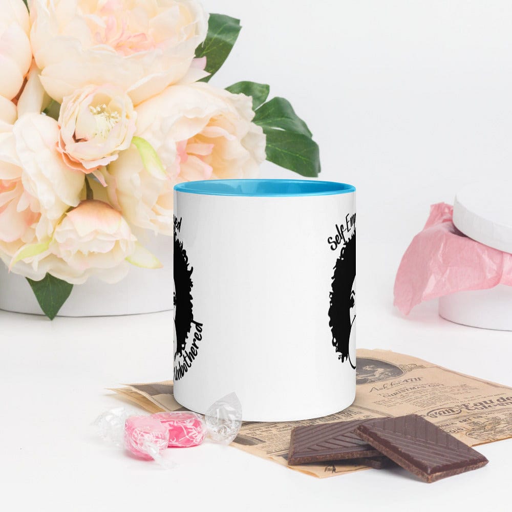 Self-Employed & Unbothered Mug with Color Inside - Entrepreneur Life