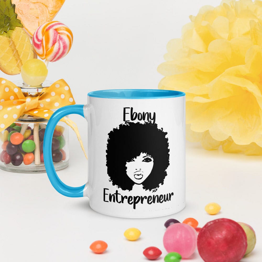 Ebony Entrepreneur Mug with Color Inside - Entrepreneur Life