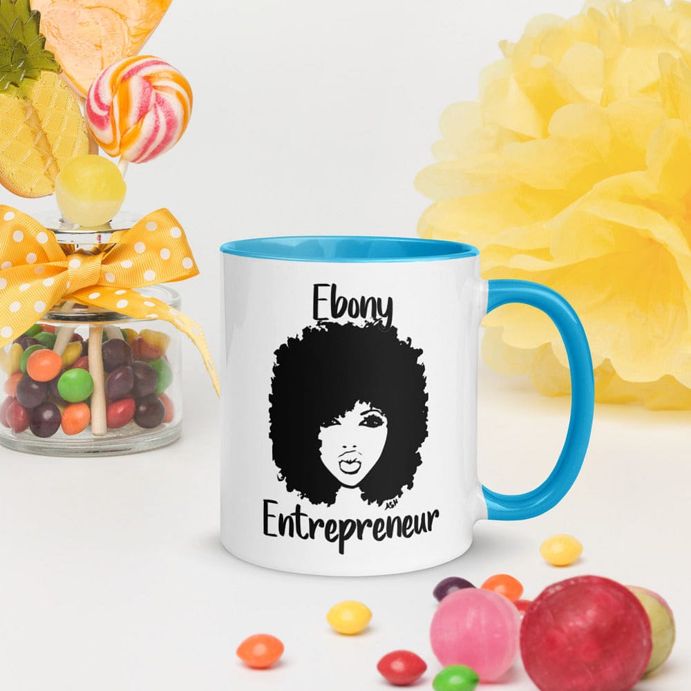 Ebony Entrepreneur Mug with Color Inside - Entrepreneur Life