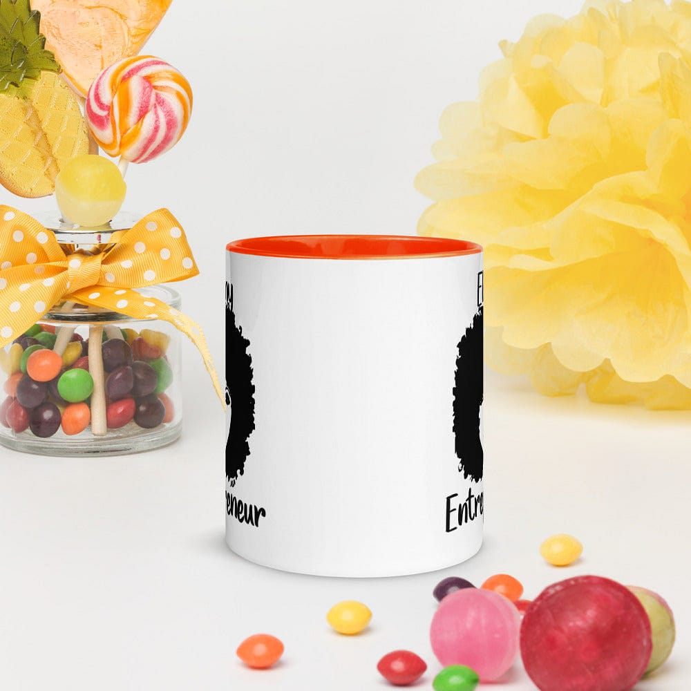 Ebony Entrepreneur Mug with Color Inside - Entrepreneur Life