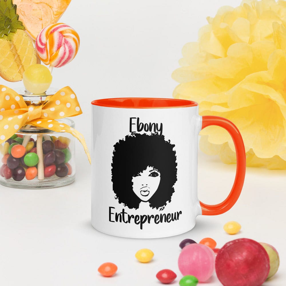 Ebony Entrepreneur Mug with Color Inside - Entrepreneur Life