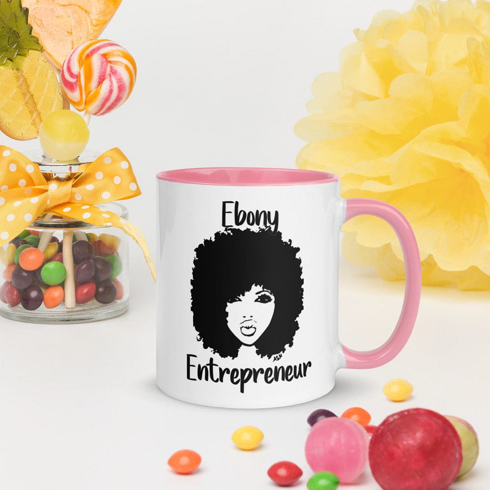 Ebony Entrepreneur Mug with Color Inside - Entrepreneur Life