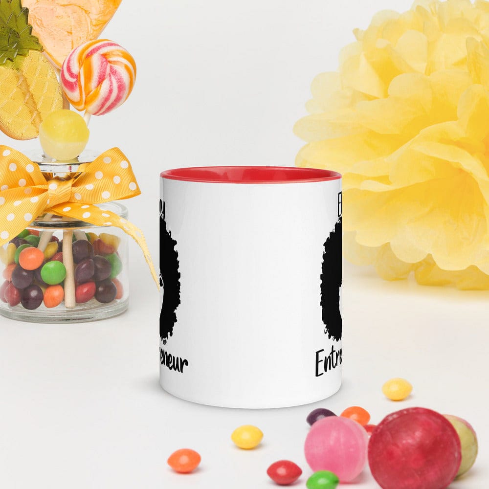 Ebony Entrepreneur Mug with Color Inside - Entrepreneur Life
