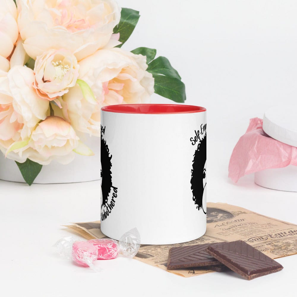 Self-Employed & Unbothered Mug with Color Inside - Entrepreneur Life