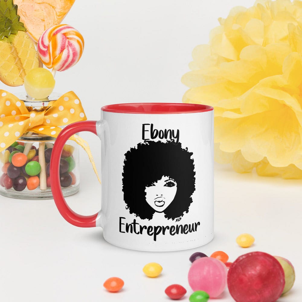 Ebony Entrepreneur Mug with Color Inside - Entrepreneur Life