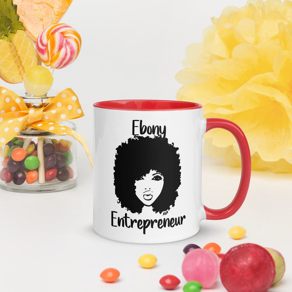 Ebony Entrepreneur Mug with Color Inside - Entrepreneur Life