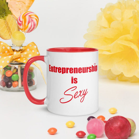 Entrepreneurship is Sexy Mug with Color Inside - Entrepreneur Life