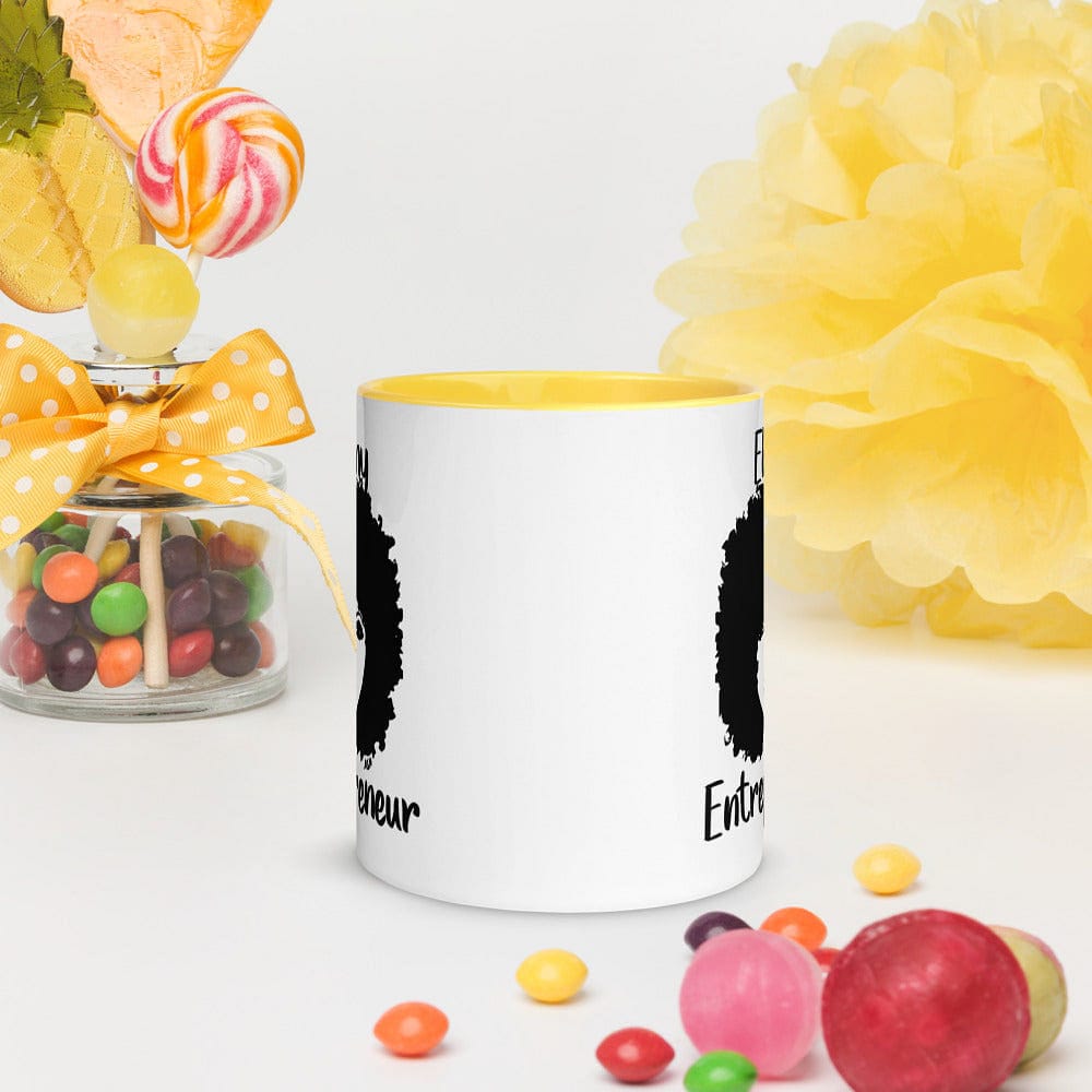 Ebony Entrepreneur Mug with Color Inside - Entrepreneur Life
