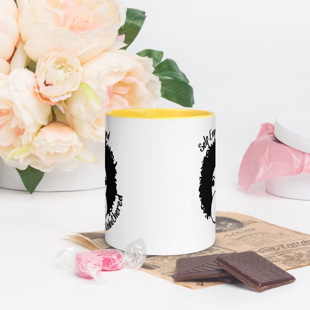 Self-Employed & Unbothered Mug with Color Inside - Entrepreneur Life