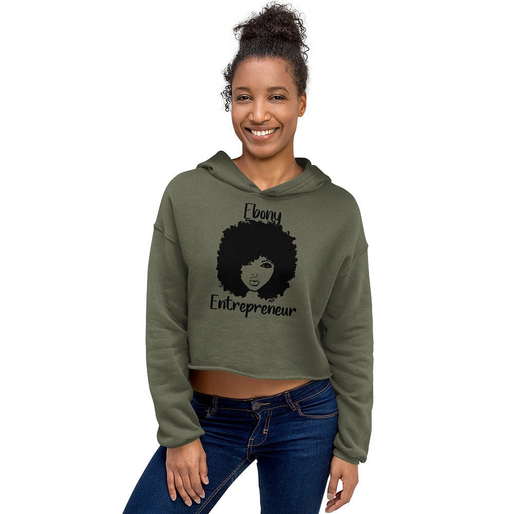 Ebony Entrepreneur Ladies Crop Hoodie - Entrepreneur Life