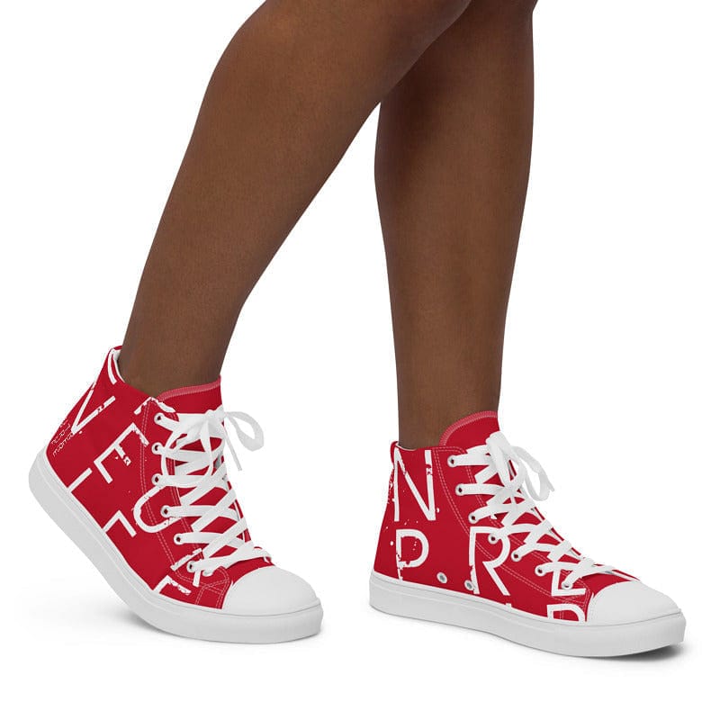 Entrepreneur Life red canvas shoes profile