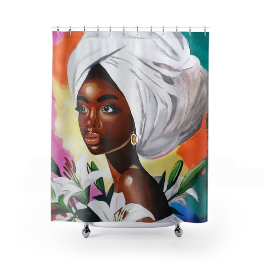 Elegant Artistic Shower Curtain | Modern Home Decor, Bathroom Accessories, Unique Gift, Colorful Art