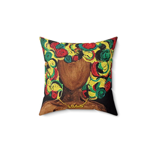 Vibrant Afro Textured Pillow | Bohemian Home Decor, African American Decor, Gift for Her, Ethnic Pillow, Cozy Living Room Accent