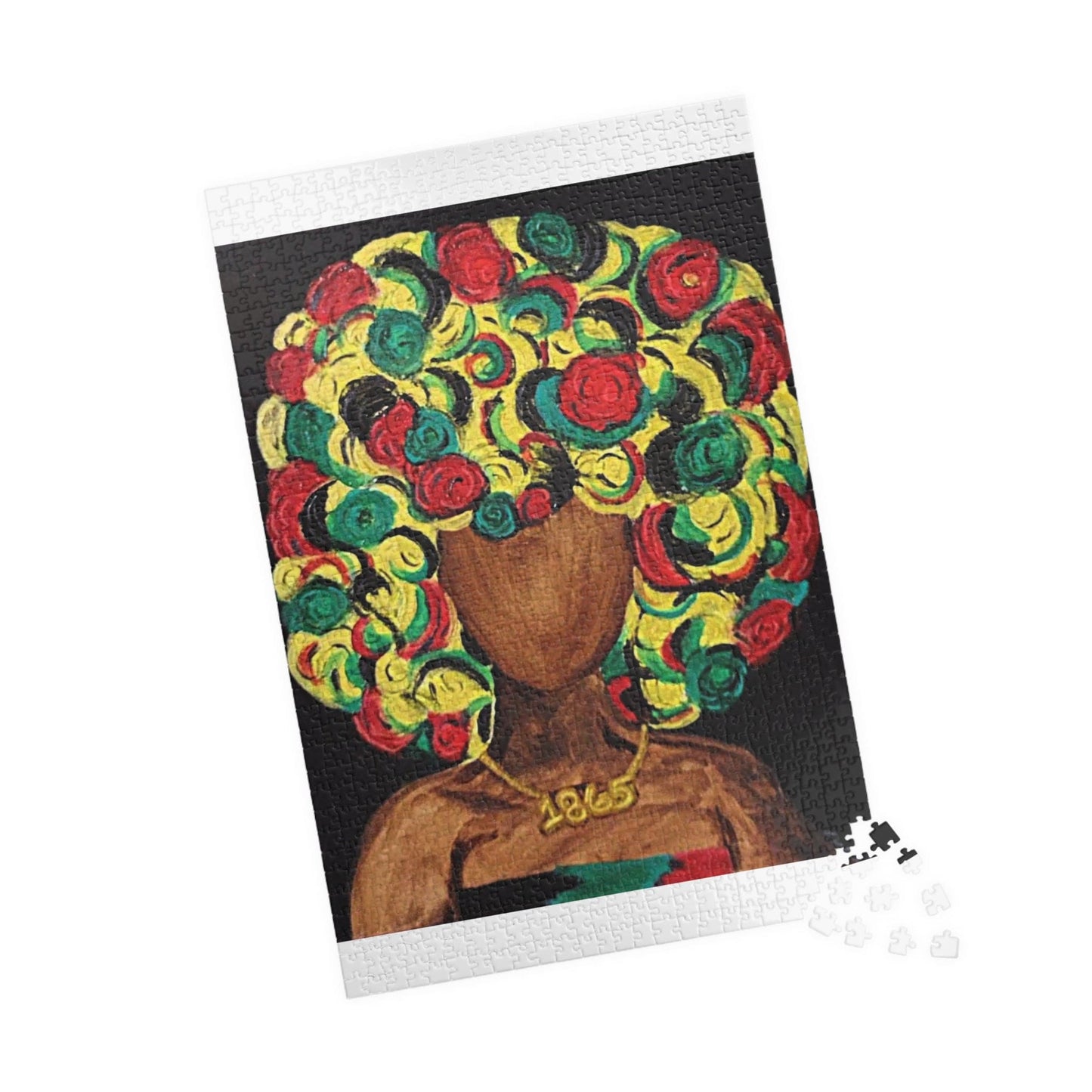 Colorful Black Woman Puzzle - Afro Art - 110, 252, 520, 1014-piece - African American Home Decor, Unique Gift, Family Activity, [...]