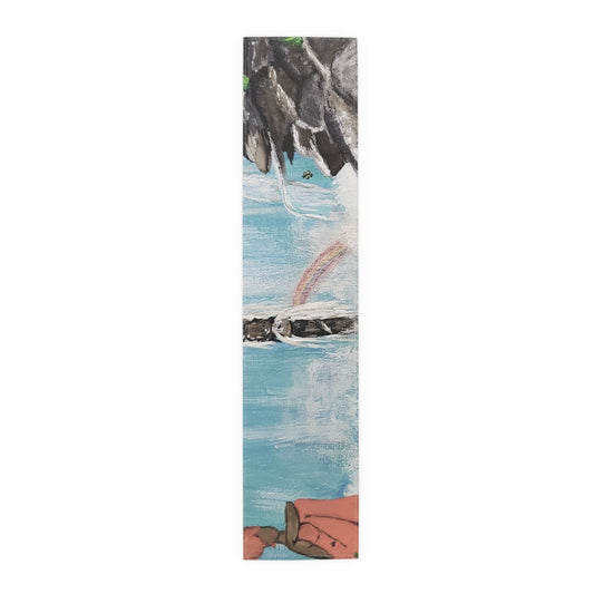Ocean-Inspired Cotton Table Runner for Vibrant Dining, Beach House Decor, Summer Gatherings, Handmade Tableware, Rustic Chic Decor